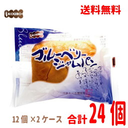 【本州送料無料2ケース】 ロングライフパン ブルーベリージャムパン 12個入り×2ケース（合計24個）KOUBOパネックス北海道・四国・九州行きは追加送料220円かかります。