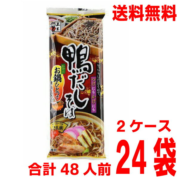 【本州のみ送料無料】鴨だしそば 228g×24袋　合計48人前（2ケース）絶品鴨だしスープ付き　五木食品　北海道・四国・九州行きは追加送料220円かかります。のサムネイル