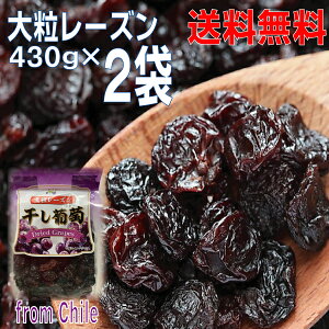 【本州送料無料】大粒レーズン　430g×2袋　合計860g　干し葡萄　Dried Grapes チャック付きの袋が便利　原料はチリ産北海道・四国・九州行きは追加送料220円かかります。conレーズン干しぶどう