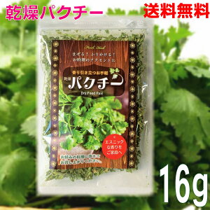 【お試し16g1袋】【定形外郵便送料無料】乾燥パクチー　16gチャック付きの袋入り【ドライコリアンダーリーフ　ドライパクチー　スパイス カレー カレー粉 香辛料 ドライハーブ