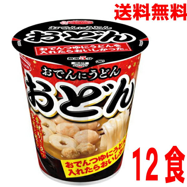 【1ケース本州送料無料】 おでんにうどん　おどん 12食　北海道・四国・九州行きは追加送料220円かかります。エースコック　カップのサムネイル