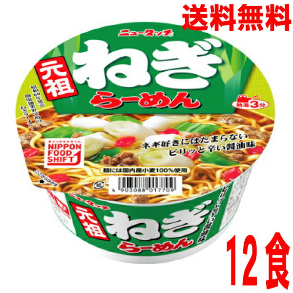 【本州送料無料】ニュータッチ 元祖ねぎらーめん　100g×12個ヤマダイ北海道・四国・九州行きは追加送料220円かかります。2ケースまで同梱可能です。のサムネイル