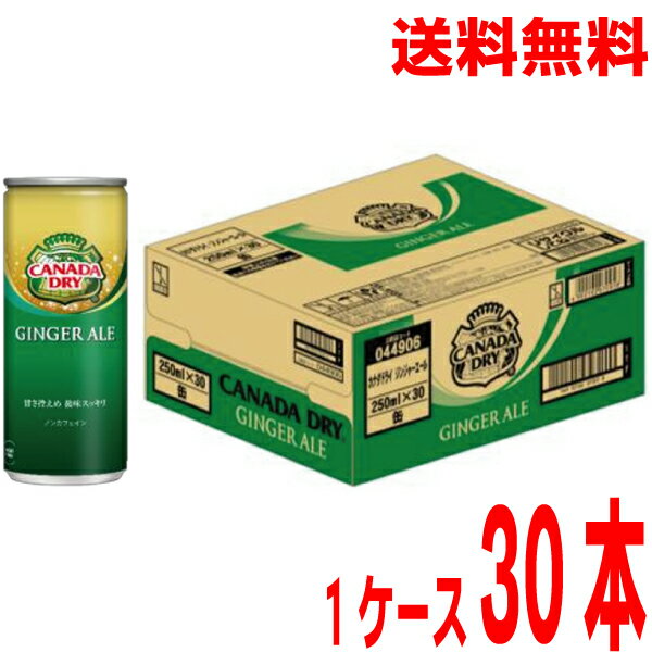【数量限定】【1ケース本州送料無料】カナダドライ　ジンジャーエール　250ml×30缶入り　コカ・コーラ　コカコーラ北海道・四国・九州行きは追加送料220円かかります。
