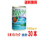 【1ケース本州送料無料】ふるさとのパインアップルジュース 160g缶×30本 6本×5パック 合計30本入り長野興農 北海道・四国・九州へは追加送料220円かかります。
