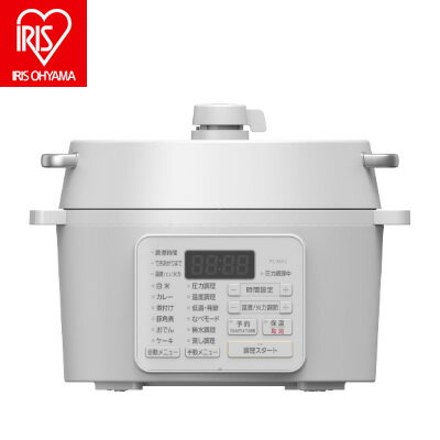 【返品OK!条件付】アイリスオーヤマ 電気圧力鍋 2.2L PC-MA2-W ホワイト IRIS OHYAMA【KK9N0D18P】【100サイズ】のサムネイル
