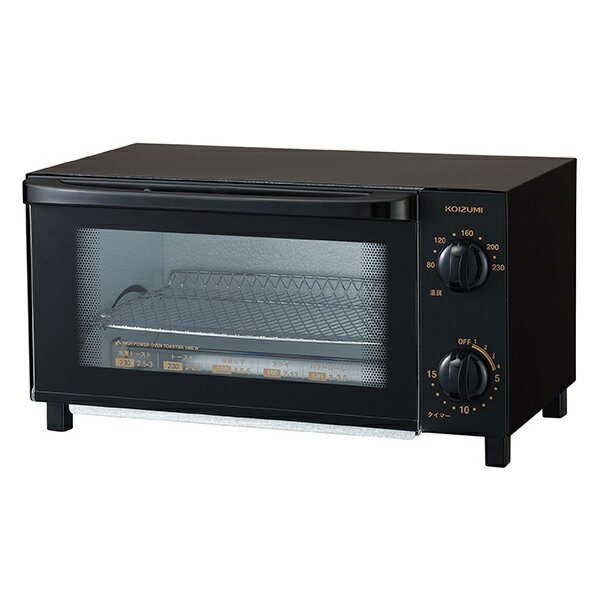 【返品OK!条件付】コイズミ オーブントースター トースト2枚焼き KOS-1027-K ブラック KOIZUMI KOS-1027/K【KK9N0D18P】【100サイズ】