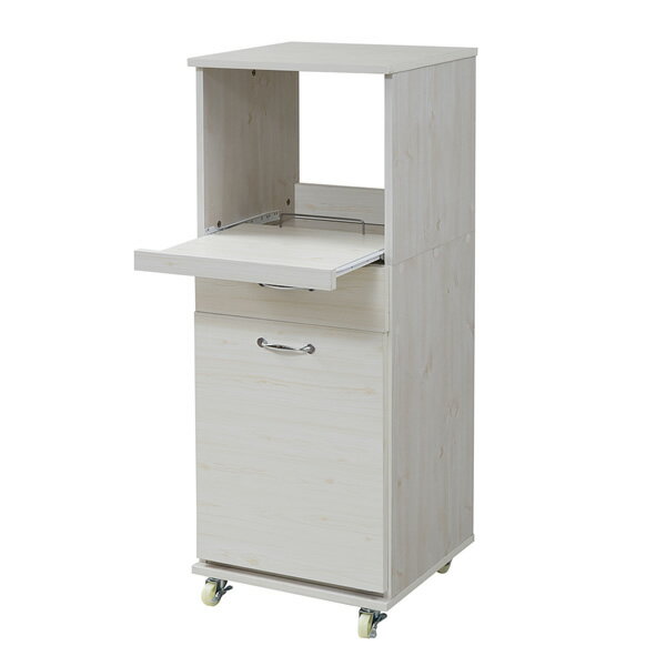 【返品OK!条件付】JKプラン レンジ台 食器棚 ダストボックス ペール付 隙間収納 幅45 奥行44.5 高さ120..