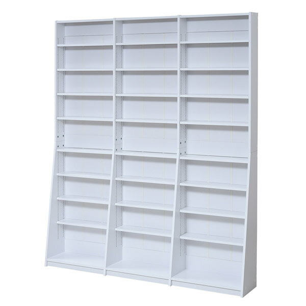 【最大1000円OFFクーポン！12月11日1:59まで】【返品OK!条件付】JKプラン 本棚 書棚 幅150cm 1cmピッチ 漫画本 文庫本 FRM-0011-WH ホワイト【KK9N0D18P】【160サイズ】