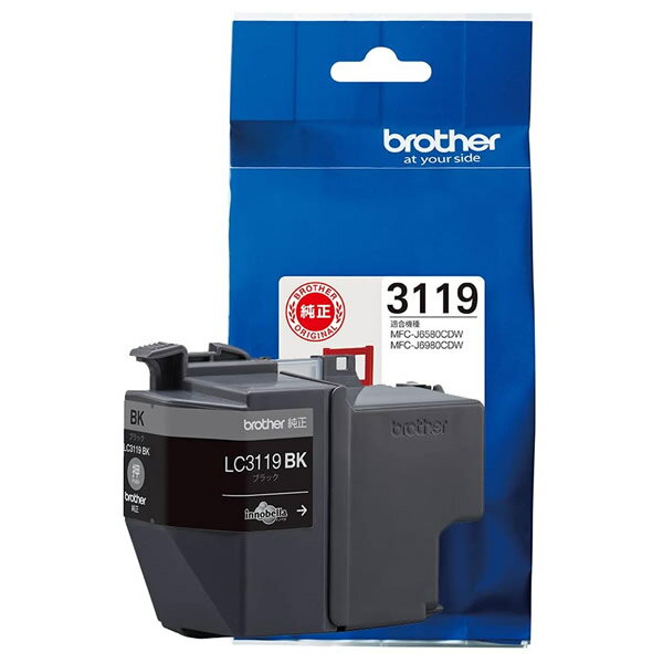 【返品OK!条件付】ブラザー 純正 大容量インクカートリッジ 黒・ブラック LC3119BK brother【KK9N0D18P..