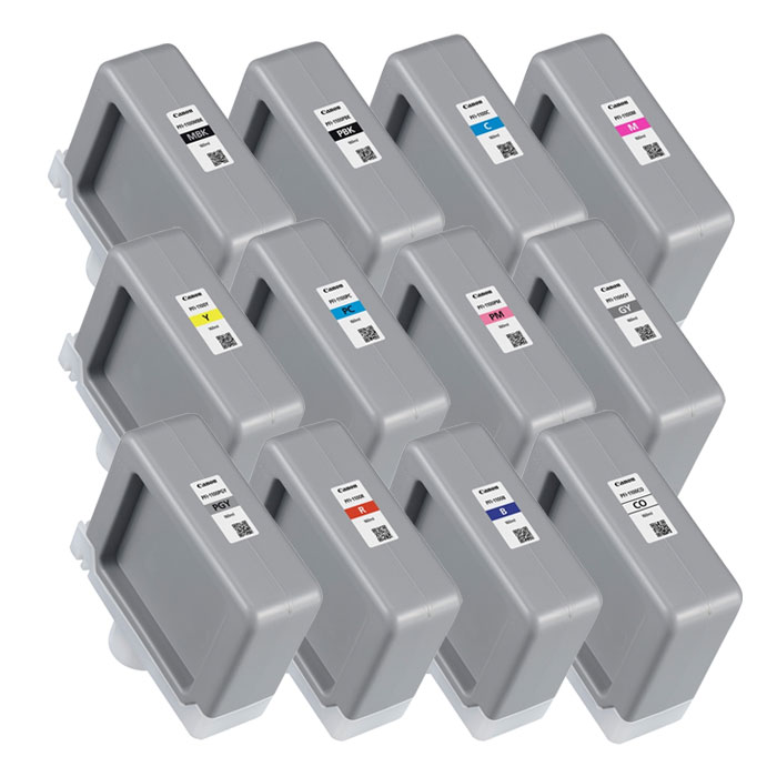 樂天商城 - 【返品OK!条件付】【セット】キヤノン 純正 インクカートリッジ インクタンク PFI-1100MBK/PBK/C/M/Y/PC/PM/GY/PGY/R/B/CO 12色セット PFI-1100-12SET【KK9N0D18P】【80サイズ】