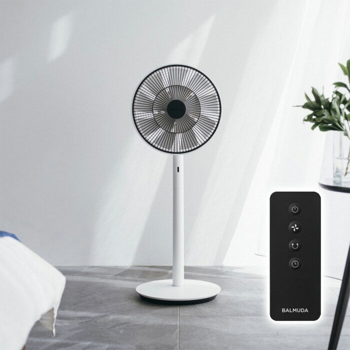 【返品OK!条件付】バルミューダ 扇風機 The GreenFan グリーンファン DCモーター EGF-1800-WK ホワイト×ブラック 省エネ 超静音 おしゃれ【KK9N0D18P】
