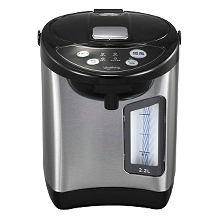【返品OK!条件付】Vegetable 電動給湯ポット 2.2L 電動給湯式 タッチカップ方式 GD-UP220K ブラック 電気ポット 3段階保温 自動湯沸かし 再沸騰 ゲイムドウ 藝夢堂 ベジタブル【KK9N0D18P】