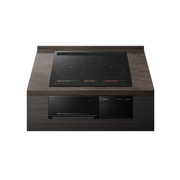 【返品OK!条件付】日立 IHクッキングヒーター 3口IH 幅60cm 鉄・ステンレス対応 ビルトイン M150Tシリーズ HT-M150KTF-K プレミアムブラック IHヒーター IH調理器 IHグリル 3口 IH【KK9N0D18P】