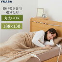 【返品OK!条件付】ユアサプライムス 電気毛布 フェイクファー掛敷 フェミモカ YCB-PF60E-C モカ YUASA 掛け敷き兼用 丸洗いOK ふわふわ ダニ対策 室温センサー 温度調節【KK9N0D18P】