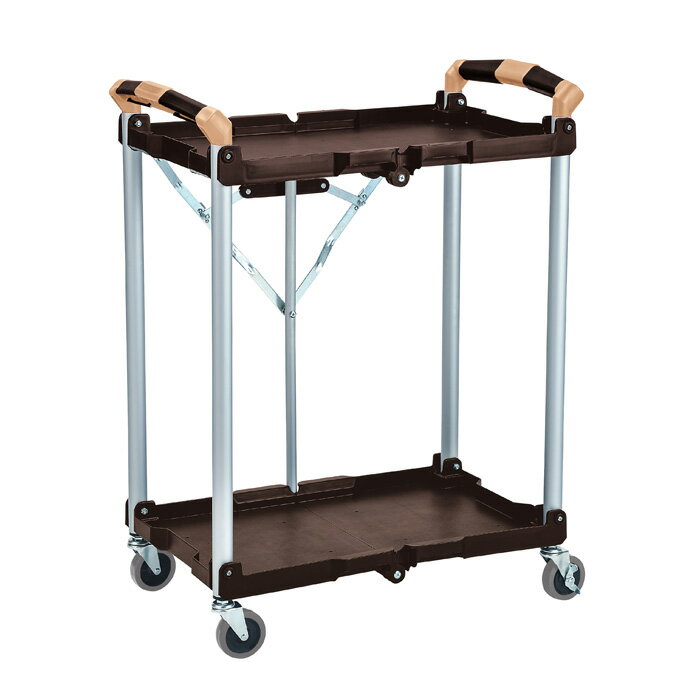 【返品OK!条件付】アイ・エル・シー ツールワゴン 折りたたみマルチワゴン 2段 積載荷重：50kg OMW-02..