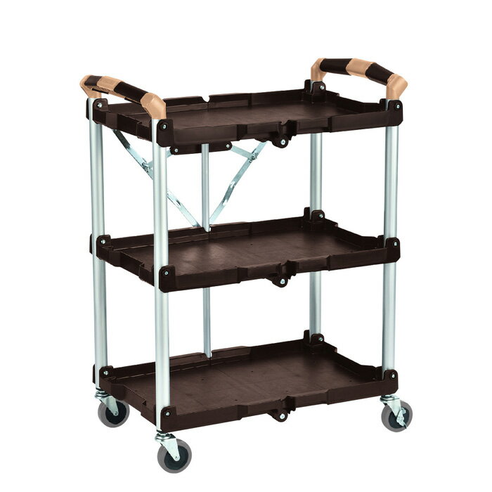 【返品OK!条件付】アイ・エル・シー ツールワゴン 折りたたみマルチワゴン 3段 積載荷重：75kg OMW-03..