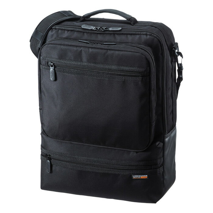 【返品OK!条件付】サンワサプライ 3WAY ビジネスバッグ 15.6インチワイド対応 BAG-3WAY23BK ブラック 縦型 通勤用 軽量 シングルルーム リュック ショルダーバッグ おしゃれ【KK9N0D18P】