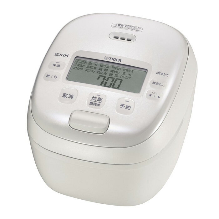 【最大1000円OFFクーポン！3月11日1:59まで】【返品OK!条件付】タイガー 炊飯器 5.5合炊き 圧力IHジャー炊飯器 炊きたて JRI-B100-W ホワイト 内なべ洗米OK 省エネ 早炊き 玄米 雑穀米 新生活 一人暮らし【KK9N0D18P】