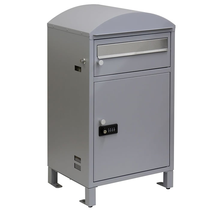 【返品OK!条件付】MOJYU 宅配ボックス付ポスト Zita 郵便ポスト付宅配ボックス PBX-081 クールグレー【..