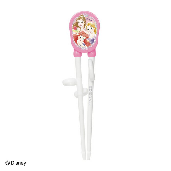 【返品OK!条件付】エジソン エジソンのお箸I ディズニー プリンセス ピンク 右手用 KJ103400 エジソン販売 EDISON わくわくするディズニーデザインのお箸 リングに指を入れるだけで、すぐにお箸が使える 2歳〜就学前まで【KK9N0D18P】