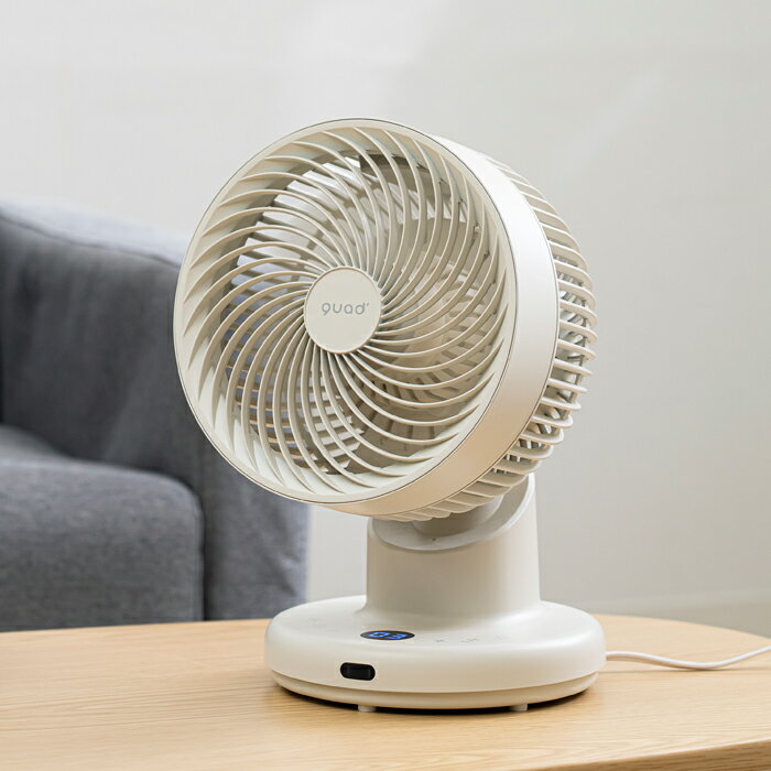 【返品OK!条件付】QUADS クワッズ クリーン3DDCサーキュレーター PUREAIR DC ピュアエア DC QS537IV アイボリー リモコン付 DCモーター搭載 省エネ 静音 全分解 丸洗い 風量切替13段階 3D自動首振り コンパクト パワフル【KK9N0D18P】