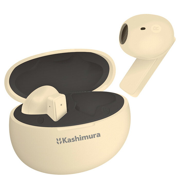 Sound-Isolating Type - 【返品OK!条件付】カシムラ 完全ワイヤレス ステレオイヤホン AAC パステル ベージュ BL-133 完全ワイヤレスイヤホン フルワイヤレスイヤホン おしゃれ【KK9N0D18P】