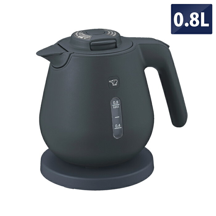 Rakuten - 【返品OK!条件付】象印 電気ケトル 0.8L 転倒湯もれ防止 蒸気セーブ CK-DC08-BM ソフトブラック 本体二重構造 自動電源オフ 空だき防止 給湯ロック【KK9N0D18P】