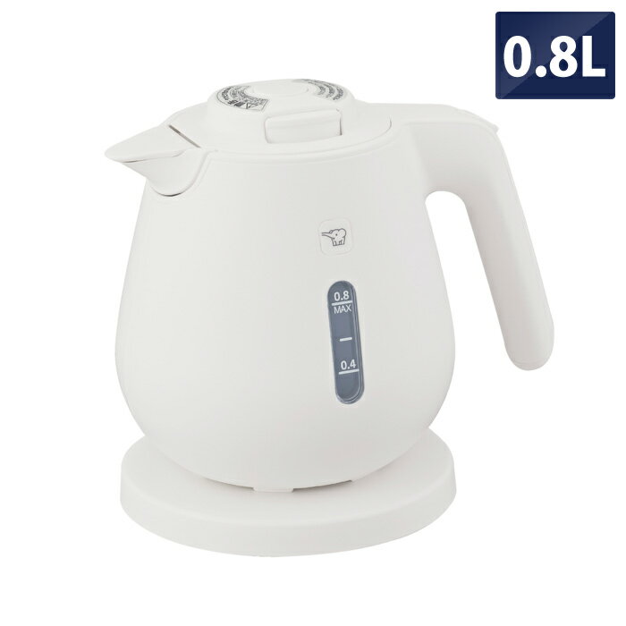 Kitchen Household Appliances - 【返品OK!条件付】象印 電気ケトル 0.8L 転倒湯もれ防止 蒸気セーブ CK-DC08-WA ホワイト 本体二重構造 自動電源オフ 空だき防止 給湯ロック【KK9N0D18P】