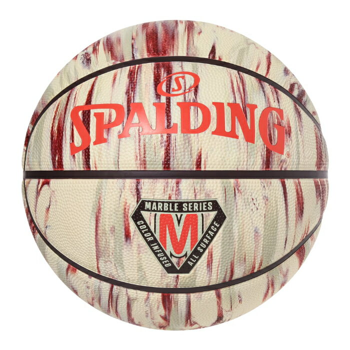 【返品OK!条件付】スポルディング バスケットボール マーブル クリーム×スカーレット 5号球 ラバー 85-358J SPALDING 正規販売店【KK9N0D18P】