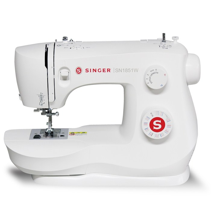【返品OK!条件付】シンガー 電動ミシン フットコントローラー式 SN1851W ホワイト 家庭用ミシン SINGER 自動針穴糸通し LEDライト【KK9N0D18P】
