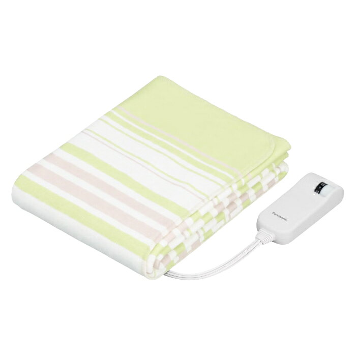 【返品OK!条件付】パナソニック 電気毛布 敷き 約140×80cm シングルS 電気しき毛布 DB-U13T-G グリーン 普通サイズ 室温センサー 丸洗い ダニ対策 抗菌防臭 ストライプ 敷き専用【KK9N0D18P】