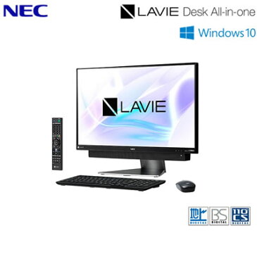 【返品OK!条件付】NEC 23.8型ワイド デスクトップパソコン LAVIE Desk ALL-in-one DA770/KAB PC-DA770KAB ダークシルバー 2018年春モデル【KK9N0D18P】【140サイズ】