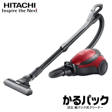 【キャッシュレス5％還元店】【返品OK!条件付】日立 掃除機 紙パック式クリーナー かるパック CV-PF300-R ルビーレッド【KK9N0D18P】【100サイズ】