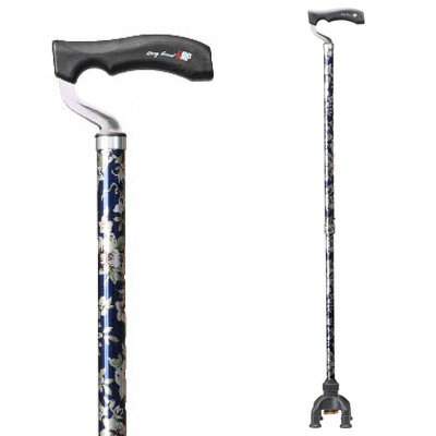 【返品OK!条件付】【非課税】ユーバ産業 多点杖 2ウエイステッキ TW-0128-BL ツツジ青【KK9N0D18P】【1..