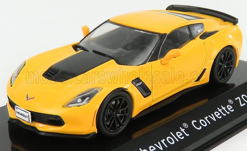 ATLAS シボレー コルベット Z06 ミニカー 1/43 CORVETTE Z06 2017 WITH SHOWCASE YELLOW 