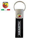 ABARTH アバルト 純正 FIAT フィアット イタリア アクセサリー キーホルダー keyholder 21757 MADE IN ITALY (ブラック)