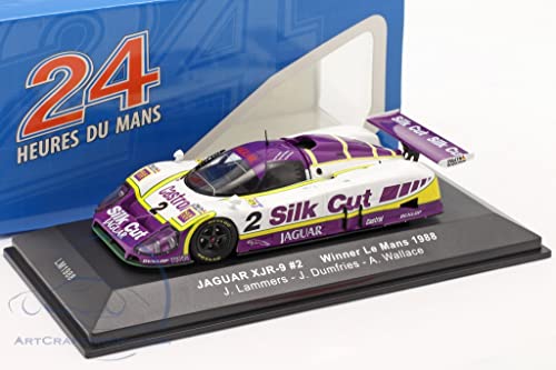 イクソ(IXO) ジャガー ミニカー 1/43 Jaguar XJR-9 V12 7.0L チーム TOM WALKINNSHAW レーシング ルマン 24時間 1988 No,2 優勝 J.DUMFRIES - J.LAMMERS