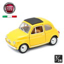 ブラーゴ ミニカー 1/24 FIAT 500F フィアット チンクエチェント 1965 (イエロー)