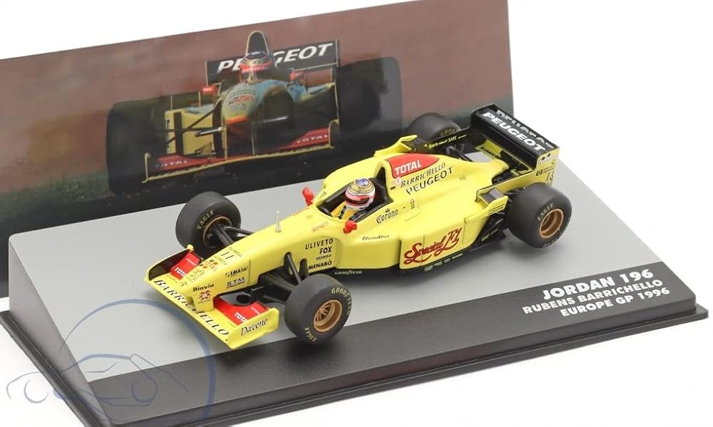ジョーダン ミニカー 1/43 F1 196 N 11 EUROPE GP 1996 R.BARRICHELLO (イエロー)