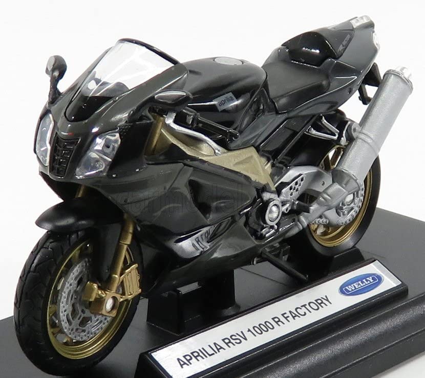 WELLY AvA ~jJ[ 1/18 APRILIA RSV 1000R FACTORY 2010 (ubN/Vo[)