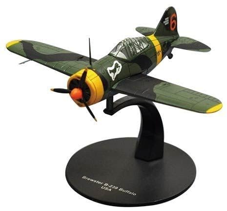 アメリカ空軍 戦闘機 ダイキャスト モデル 1/72 ブルースター F2A バッファロー 塗装済完成品