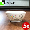 訳あり 子供用食器 スヌーピー ご飯茶碗 飯椀 リッチェル 5個セット _ SNOOPY Richell キッズカトラリー _ 廃版・在庫処分 在庫限り 返品・交換不可のため特別価格 200001 _o000035p(3)