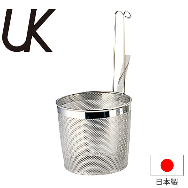 Rakuten - てぼ _ UK 18-8パンチング共柄 底平煮ざる 大 Lサイズ _業務用 _AB2220