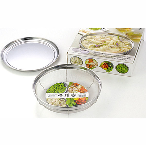 Rakuten - 食道楽 盆ザル＆トレーセット30cm SH6526_ザル ざる ステンレス 盆ザル 盆ざる そうめん おそば お蕎麦 水切り _AC9223