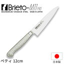 ブライトM11プロ ペティナイフ(両刃)_包丁 庖丁 Brieto-M11pro 刃渡12cm 手研本刃付 オールステンレス モリブデンバナジウム特殊鋼 片岡製作所 M1108 _AB6006