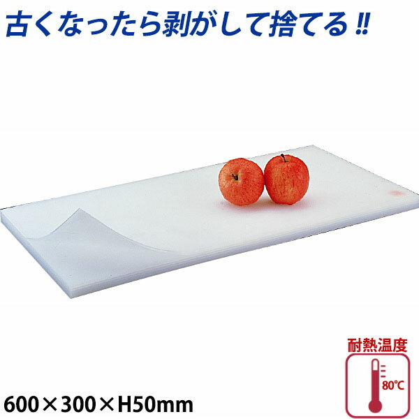 積層プラスチックまな板 厚さ50mm 2号B_600×300mm プラスチック まな板 業務用 _AB6977