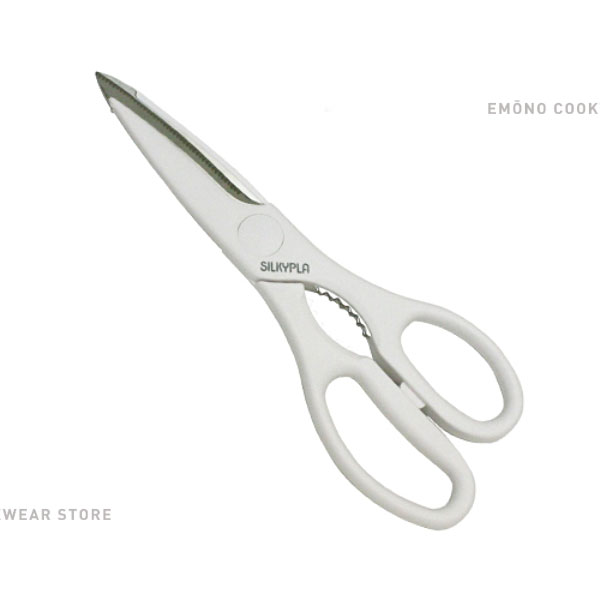 シルキー料理バサミ ステンレス KSP220 白_キッチンハサミ キッチンバサミ キッチンばさみ キッチンはさみ 焼肉ハサミ 肉切りハサミ カルビ切り 肉専用ハサミ _ メール便 ゆうパケット 対応 _AC0682