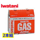 イワタニ カセットガス ジュニア 2本組 CB-JR-120P_岩谷産業 カセットガス 2本セット ジュニアタイプのコンロ用 ジュニアバーナー用 防災グッズ 防災用品 ボンベ アウトドア _AD0079