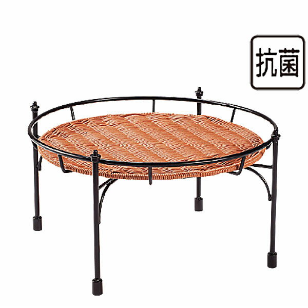 プリート 積み重ねスタンド丸 ブラウン DS514-25-BR 高_樹脂バスケットシリーズ _AK3491