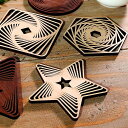 コースター 4枚セット 木製 7種から